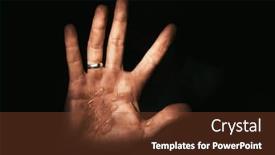  Presentation with stop - Cool new theme with dark-hand-of-a-worker backdrop and a tawny brown colored foreground