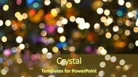  Presentation with green abstract bokeh lights - Slide deck with dark hazy colors - abstract circular bokeh background and a tawny brown colored foreground