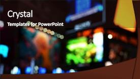  Presentation with light golden lights - PPT layouts with dark hazy colors - big city lights background and a wine colored foreground