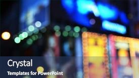  Presentation with light golden lights - Audience pleasing slide set consisting of dark hazy colors - big city lights backdrop and a ocean colored foreground