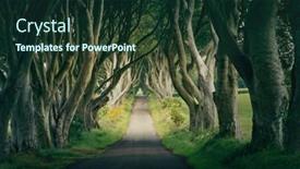  Presentation with ireland - Theme consisting of dark-hedges-north-ireland-county background and a tawny brown colored foreground