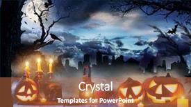  Presentation with spooky - Presentation design featuring dark horror background celebration theme background and a red colored foreground