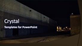  Presentation with dark night - Slides with dark industrial urban city alley background and a  colored foreground