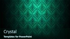  Presentation with baroque - PPT theme having dark-interior-room-with-baroque background and a forest green colored foreground