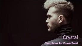  Presentation with black art - Presentation design consisting of dark-key-portrait background and a wine colored foreground