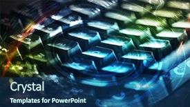  Presentation with cyber security - Presentation featuring dark keyboard with cyber security background and a ocean colored foreground