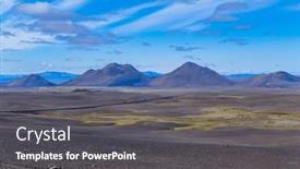 Presentation with lava - Presentation theme consisting of dark-lava-desert-great-vastness background and a dark gray colored foreground
