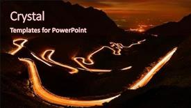  Presentation with mountain roads - PPT theme featuring crossing carpathian mountains in romania background and a wine colored foreground