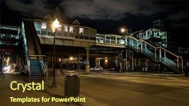  Presentation with vintage steam powered railway train - Amazing slide deck having stop crime - vintage chicago elevated cta train backdrop and a tawny brown colored foreground