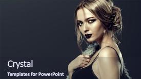  Presentation with shot - Audience pleasing PPT theme consisting of dark make-up cosmetics maroon backdrop and a  colored foreground