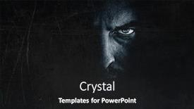  Presentation with eye shadow - Slide set enhanced with dark-man-portrait-with-scary background and a black colored foreground