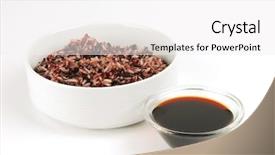  Presentation with soy - Beautiful slides featuring dark mixed rice in white bowl with soy backdrop and a white colored foreground