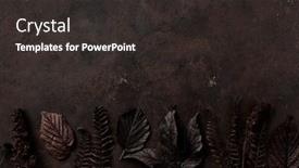  Presentation with faded - PPT theme consisting of dark-moody-faded-autumn-leaf background and a dark gray colored foreground