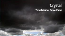  Presentation with rain clouds - Presentation design having rain clouds gather in sky background and a dark gray colored foreground