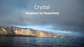  Presentation with sky - Presentation theme consisting of dark-moody-sky-over-catalina background and a seafoam green colored foreground