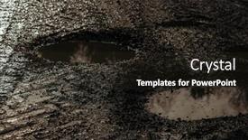  Presentation with tire - Slide set having dark-muddy-road-background background and a wine colored foreground