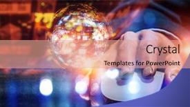  Presentation with business networking - Slides enhanced with network navigation - e-business and networking concept background and a coral colored foreground