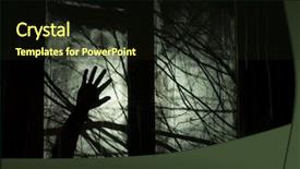  Presentation with dark night - PPT theme with dark night hand of villain background and a wine colored foreground