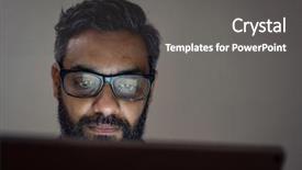  Presentation with front office hotel - Audience pleasing slide deck consisting of dark office middle eastern backdrop and a gray colored foreground