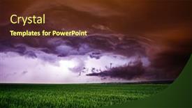 Presentation with hurricane - Cool new PPT theme with dark-ominous-clouds-in-front backdrop and a tawny brown colored foreground