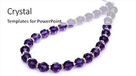  Presentation with pearl - Presentation theme with dark pearl necklace isolated on the white background and a white colored foreground