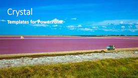  Presentation with water production - Presentation enhanced with dark-pink-salt-water-bay background and a gray colored foreground