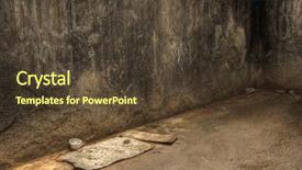  Presentation with dirt dirt texture dirty - Colorful PPT theme enhanced with jail cell - dirty bare room backdrop and a tawny brown colored foreground
