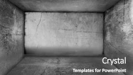  Presentation with windows - PPT theme enhanced with jail cell - old grey distressed room background and a gray colored foreground