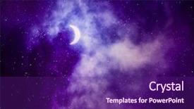  Presentation with purple stars - Presentation design consisting of dark purple - beautiful sky with stars background and a violet colored foreground