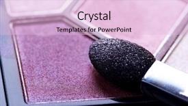  Presentation with eye shadow - Slide deck consisting of dark purple - eye shadow closeup professional make-up background and a lemonade colored foreground