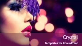  Presentation with girl model - Slide set with dark purple - fashion model girl holiday woman background and a violet colored foreground