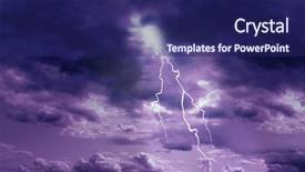  Presentation with lightning - Slide set with dark purple - lightning background and a navy blue colored foreground