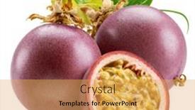  Presentation with passion - PPT theme with dark-purple-passion-fruits background and a yellow colored foreground