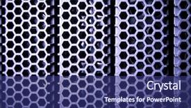  Presentation with abstract - Cool new PPT theme with dark purple templates - abstract metal grid background backdrop and a  colored foreground
