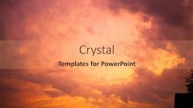  Presentation with global red - Presentation theme having dark-red-sky-and-smoke background and a coral colored foreground