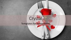  Presentation with table setting - Colorful theme enhanced with dark romantic - festive table setting for valentines backdrop and a light gray colored foreground