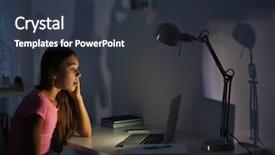  Presentation with cyber bullying - Slides having dark room cyber bullying background and a tawny brown colored foreground