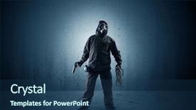  Presentation with bad - Amazing presentation theme having dark room with arms backdrop and a ocean colored foreground