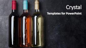  Presentation with dark space - PPT theme enhanced with dark roses - red rose and white wine background and a dark gray colored foreground