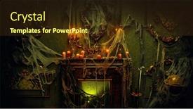  Presentation with geography old nautical vintage world - PPT theme featuring dark-scary-room background and a tawny brown colored foreground