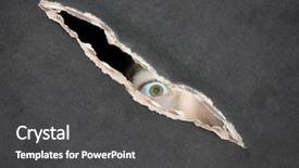  Presentation with eyes - Audience pleasing presentation design consisting of hole in a paper backdrop and a dark gray colored foreground