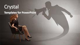  Presentation with bus transportation dark - Slide set enhanced with dark shadow yelling with loudspeaker background and a  colored foreground