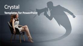  Presentation with bus transportation dark - Audience pleasing slides consisting of dark shadow yelling with loudspeaker backdrop and a  colored foreground