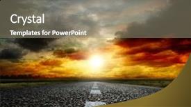  Presentation with asphalt road - Cool new theme with dark side - most asphalt road shallow depth backdrop and a gray colored foreground