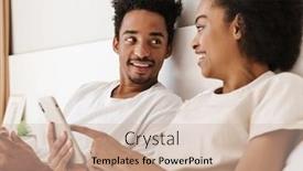  Presentation with mobile use - Beautiful slide deck featuring dark-skinned-man backdrop and a soft green colored foreground