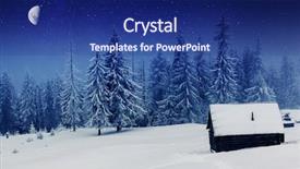  Presentation with way - Cool new slides with dark sky - milky way over the winter backdrop and a navy blue colored foreground