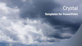  Presentation with rain sky - Presentation theme with dark sky before rain background and a ocean colored foreground