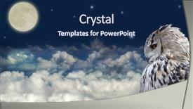  Presentation with stormy sky and dark clouds - Theme featuring dark sky with large clouds background and a navy blue colored foreground