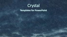  Presentation with storm clouds - Slide deck having dark sky with snow storm background and a ocean colored foreground