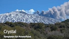  Presentation with smoke - Colorful PPT layouts enhanced with dark smoke of volcanic ash backdrop and a tawny brown colored foreground